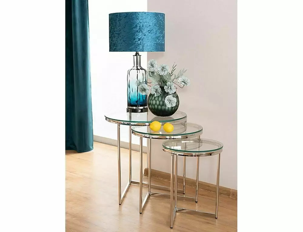 Set 3 masute de cafea PARENT SILVER