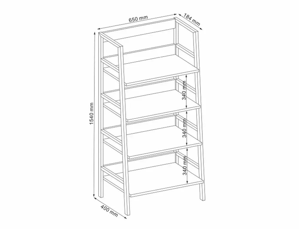 Etajera SENA WHITE H154 CM