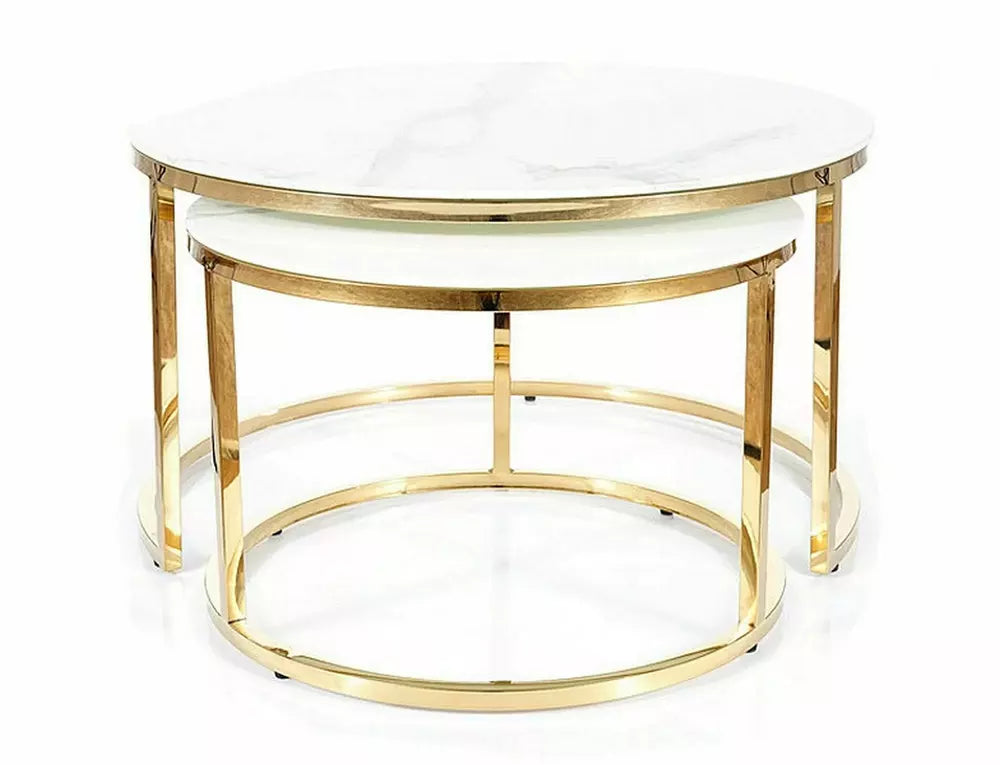 Set 2 masute de cafea MUNO MARBLE