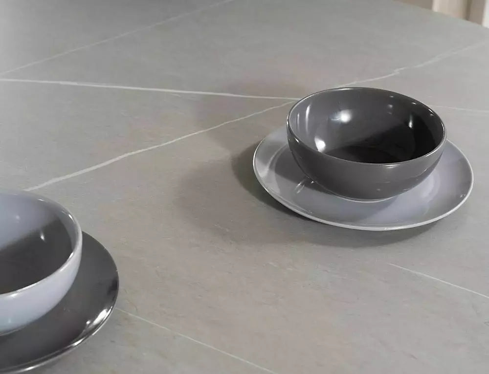 Masa MALVIN BLACK/GREY Ø120 CM