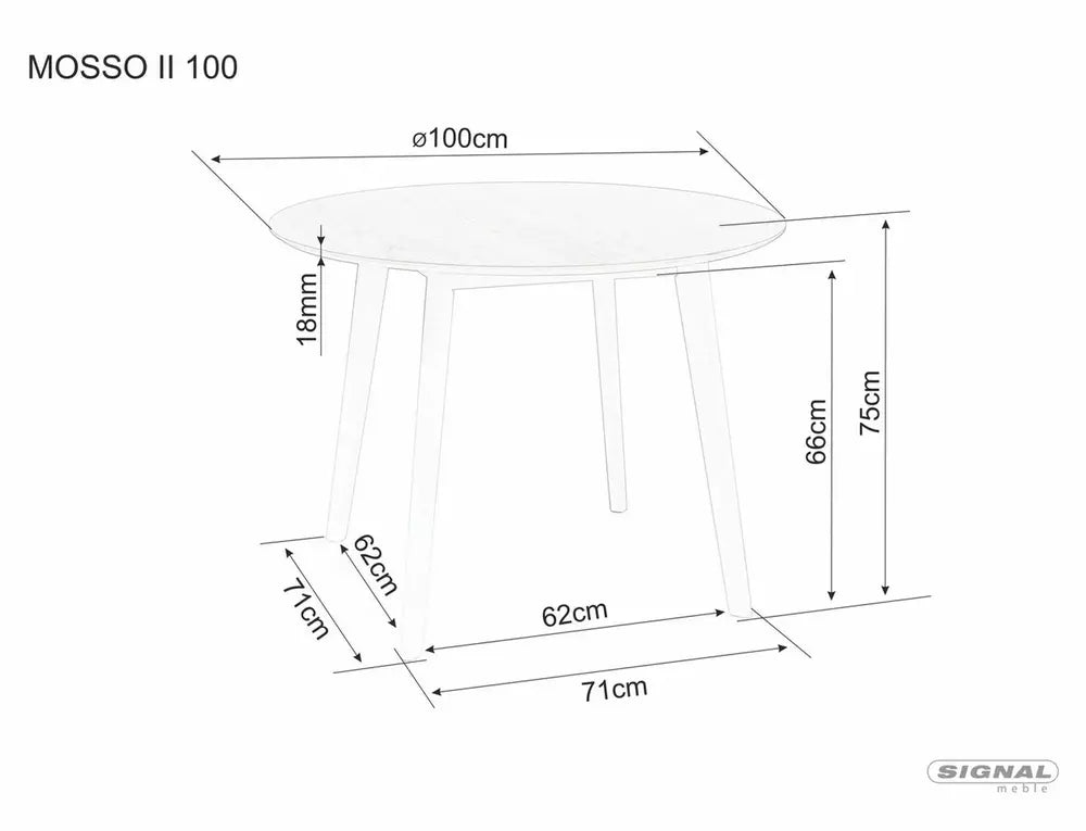 Masa CARERA Ø100 CM
