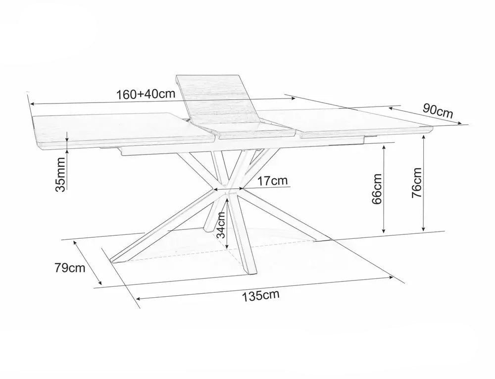 Masa extensibila LOVANI CERAMIC 160(200) x 90 CM
