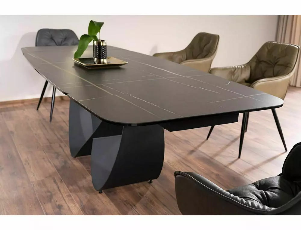 Masa extensibila DORNEY CERAMIC AZARIO BLACK 160(240) x 95 CM