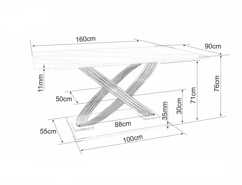 Masa HERMAS 160 x 90 CM