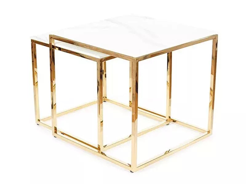 Set 2 masute de cafea EFRAIM GOLD