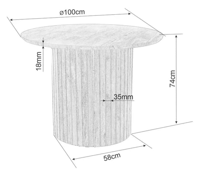Masa SORENA Ø100 CM