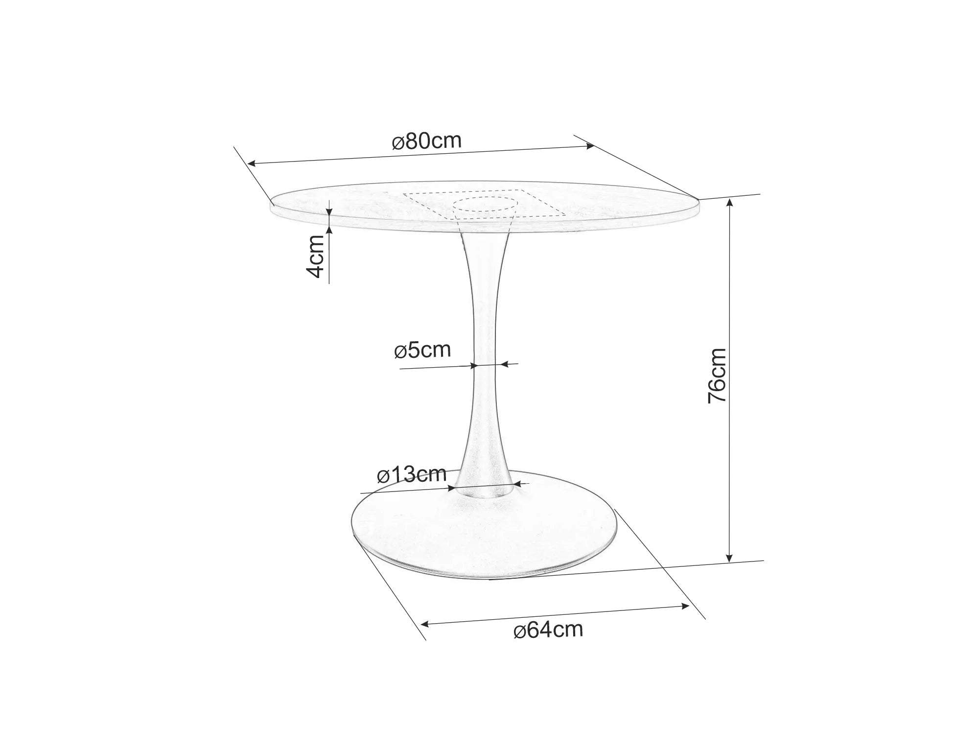 Masa CADOR Ø80 CM