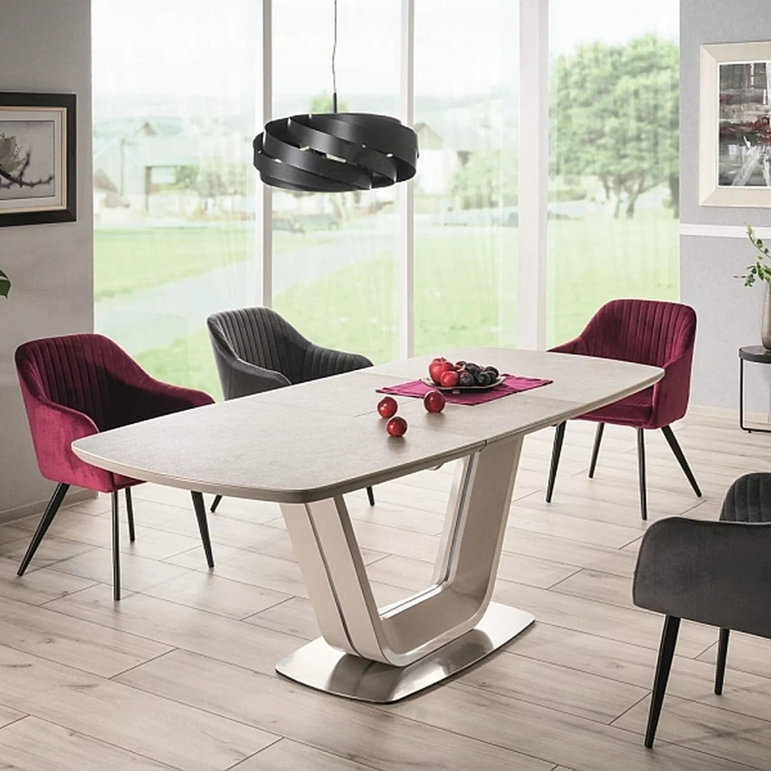 Masă extensibilă HELGA GREY 160(220) x 90 CM