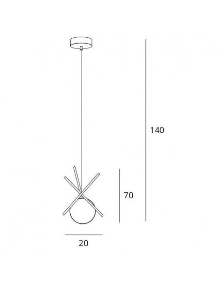 Lampă suspendată Geco Gold