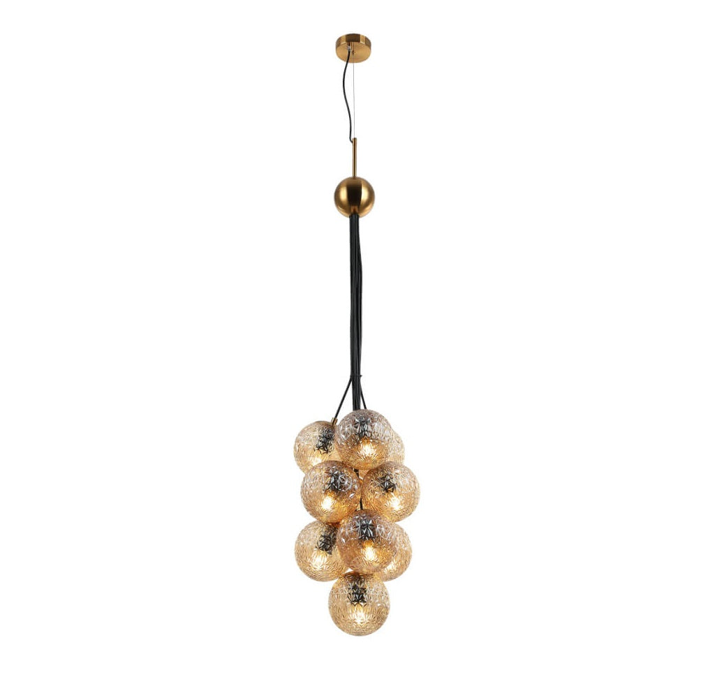 Lampa suspendata GRAPES 10 ambra