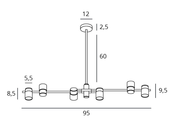 Lampă Suspendată Hermes Line 6