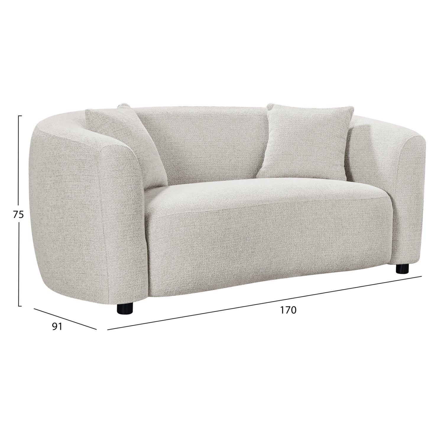 Canapea 2 locuri DIPLE 170CM