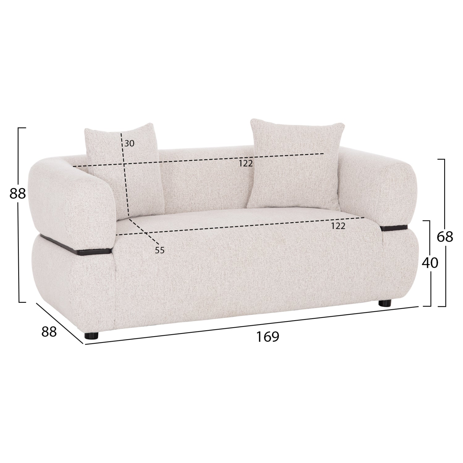 Canapea 2 locuri AMWAY 169CM