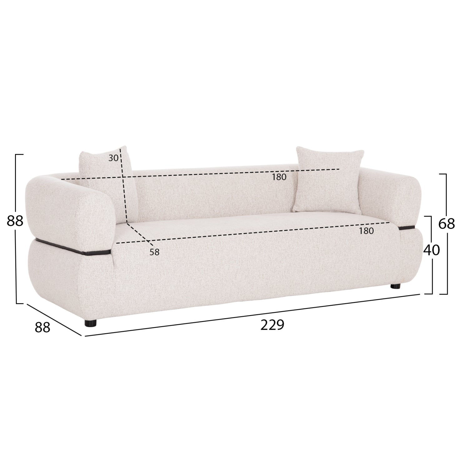 Canapea 3 locuri AMWAY 229CM