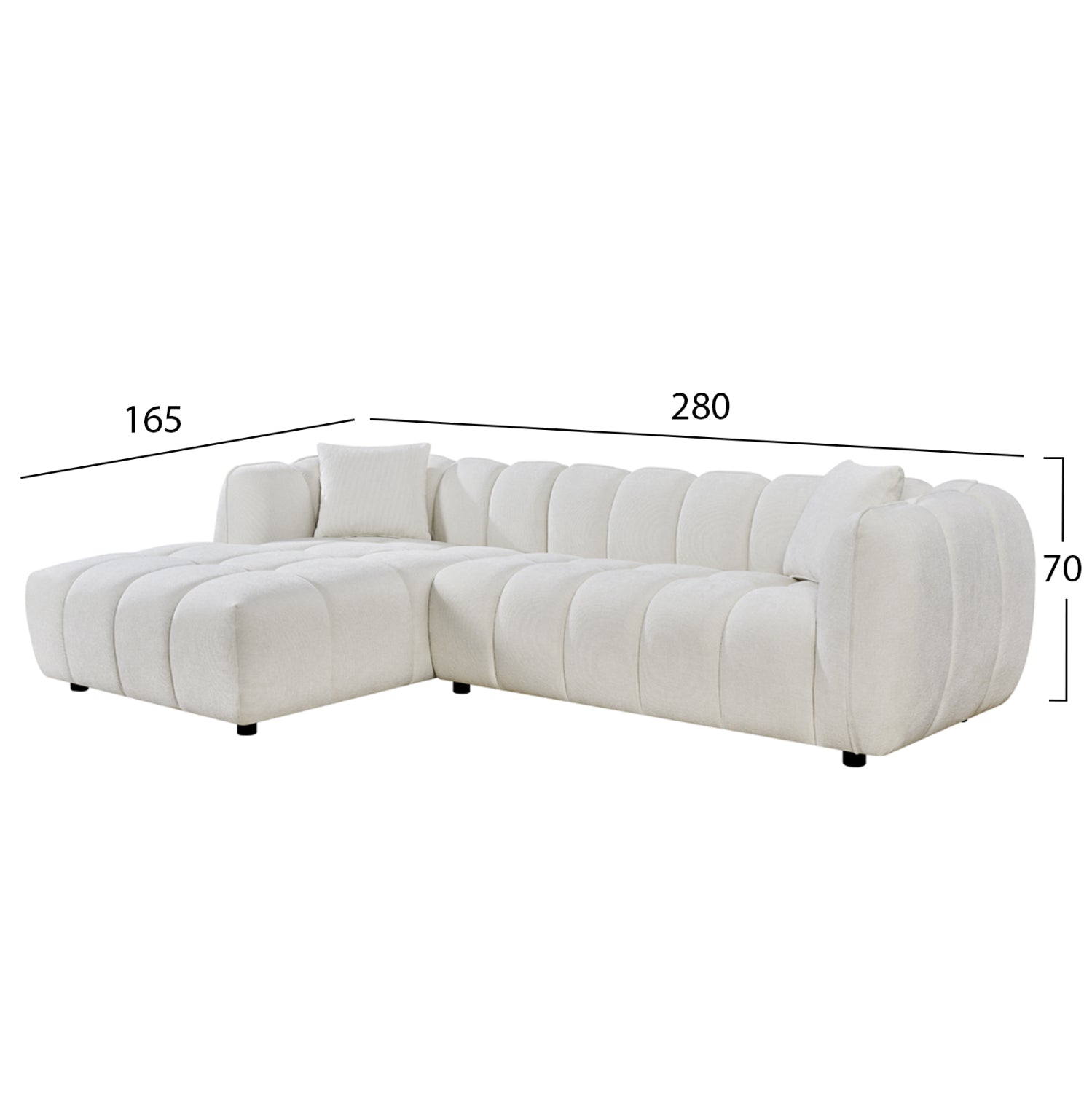 Coltar stanga POMARAN 280 CM