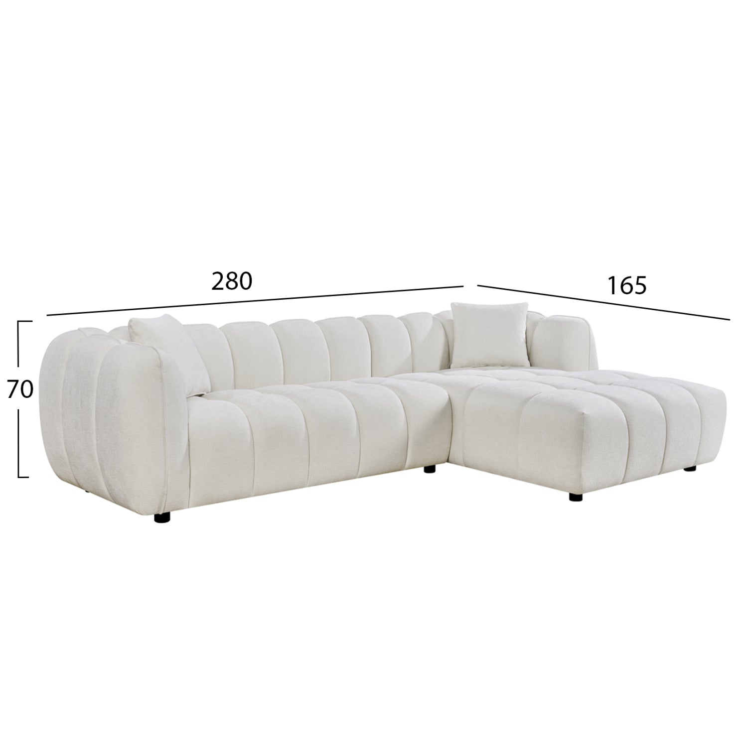 Coltar dreapta POMARAN 280 CM