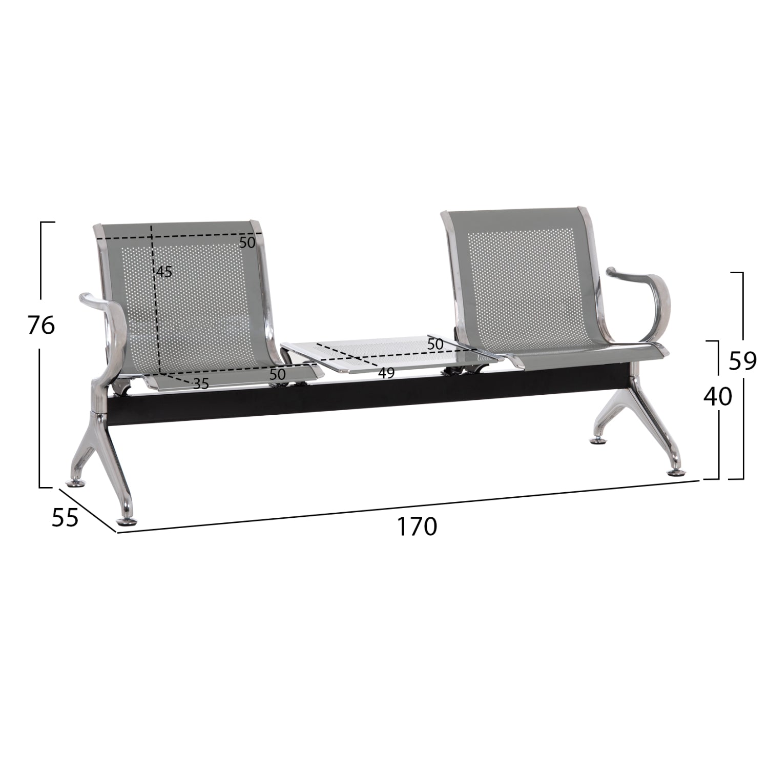 Banca EOLION 2S 170 x 55 CM