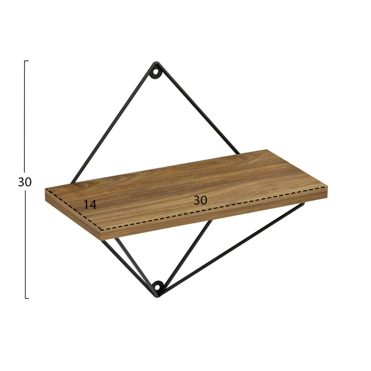 Set 2 rafturi de perete KRAVOS 30 CM