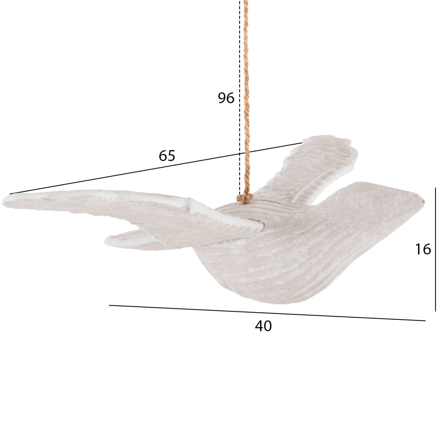 Decoratiune ALBAVIO BIRD 65 CM