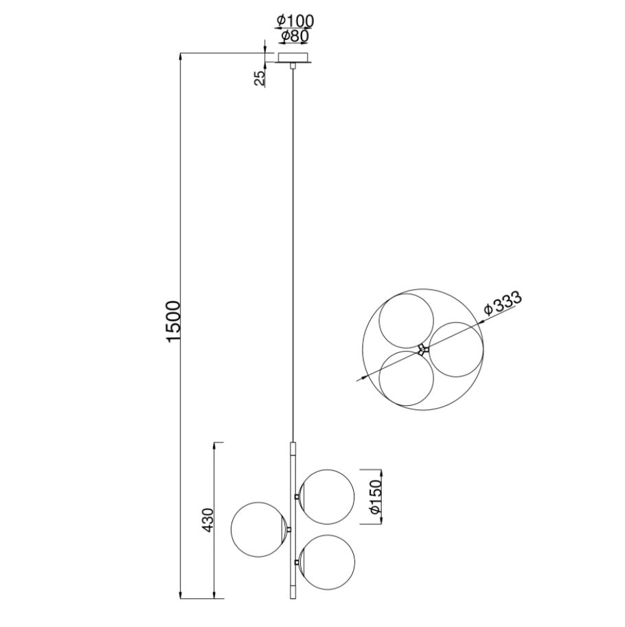 Lampă suspendată NOSTALGIC 3L
