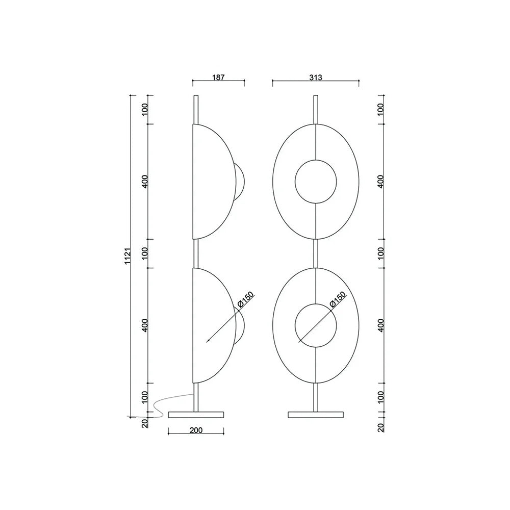 Lampadar SELVRA F — Alb