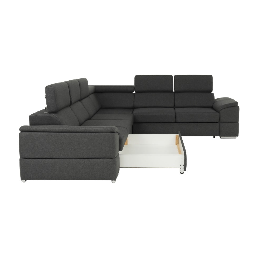 Coltar reversibil extensibil LANGORIA GREY 325 CM