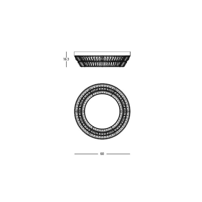 Plafoniera dimabila LARIS ANTIQUE BRASS 38W