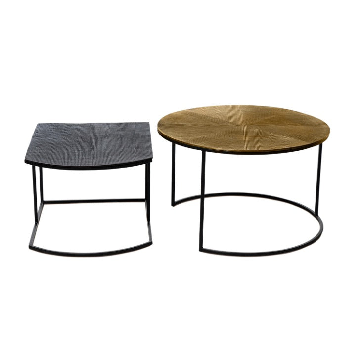 Set 2 masute de cafea LARONA Ø74 x 45/64x52x39 CM