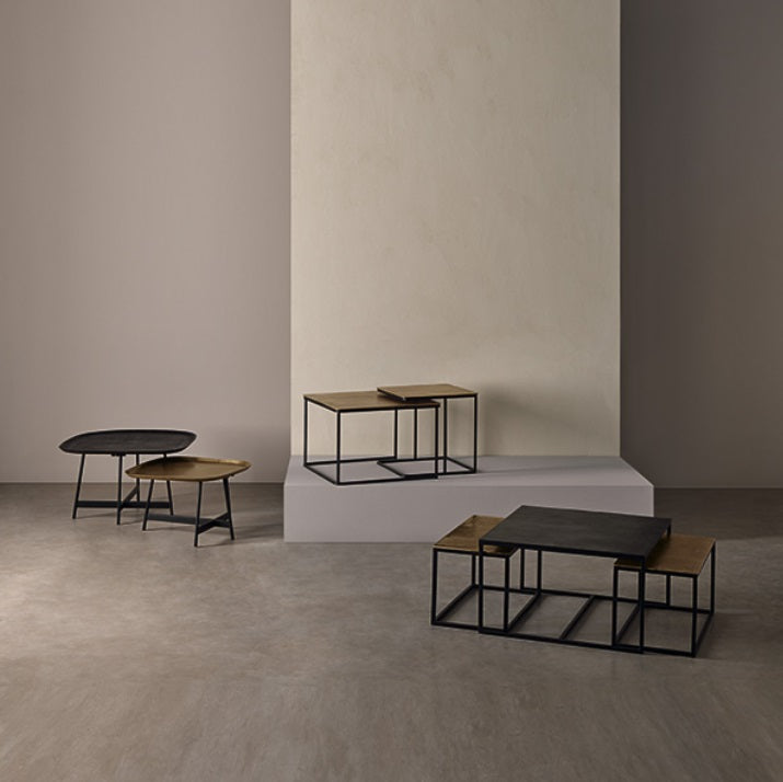 Set 3 masute de cafea NUVAR 70x40/64x34 CM