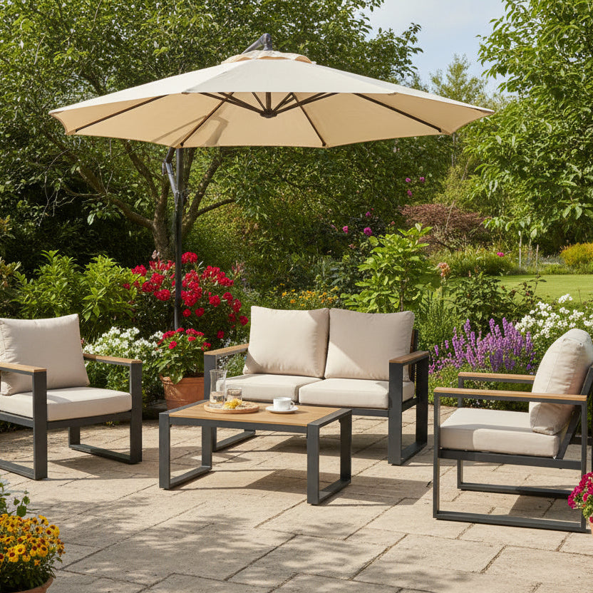 Set pentru exterior LEANDRO CHARCOAL 4PCS