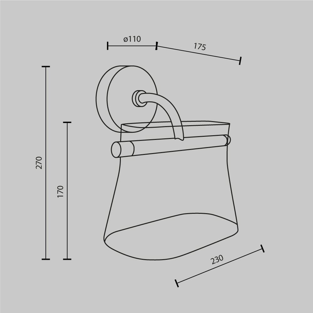 Aplica de perete LISTERIA SIMPLY BRASS