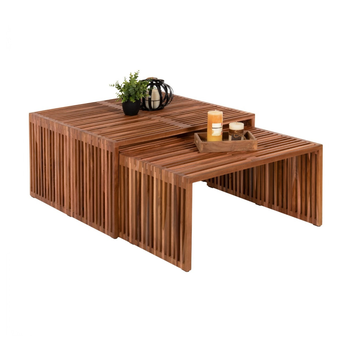Set 2 masute de cafea MAEVA WOOD 86x79x46/80x40  CM