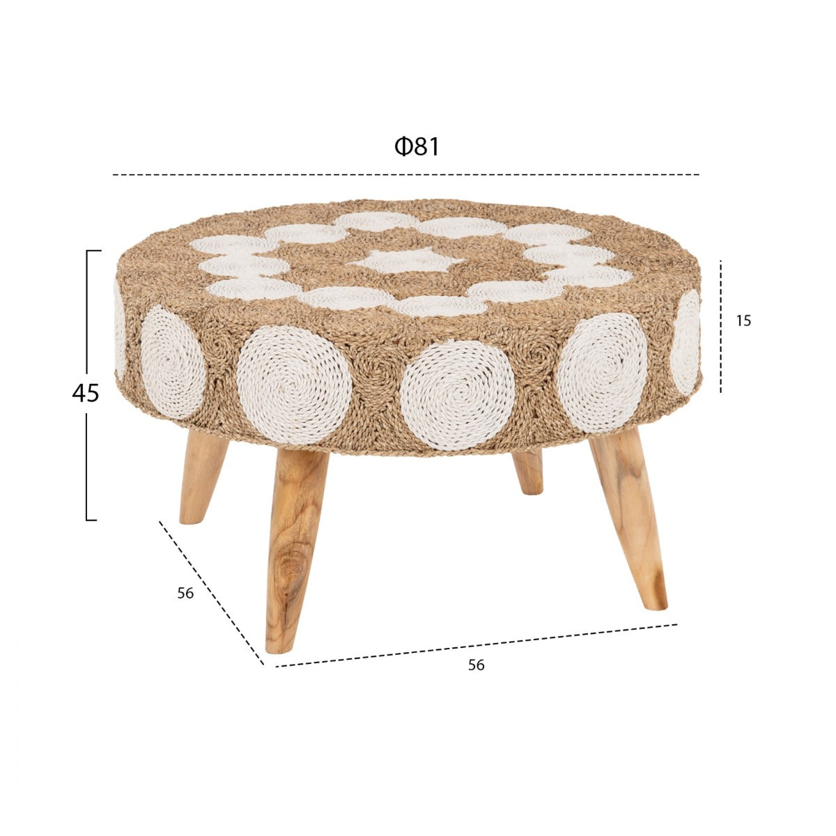 Masuta de cafea MANILA Ø81 x 45 CM