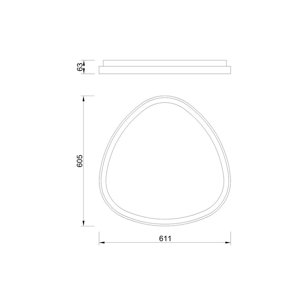 Plafoniera ISEKO II 60CM NEAGRA