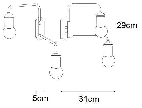 Aplica de perete MARNEL DOUBLE