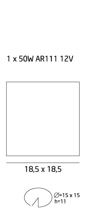 Spot incastrat MIX BLACK 1L