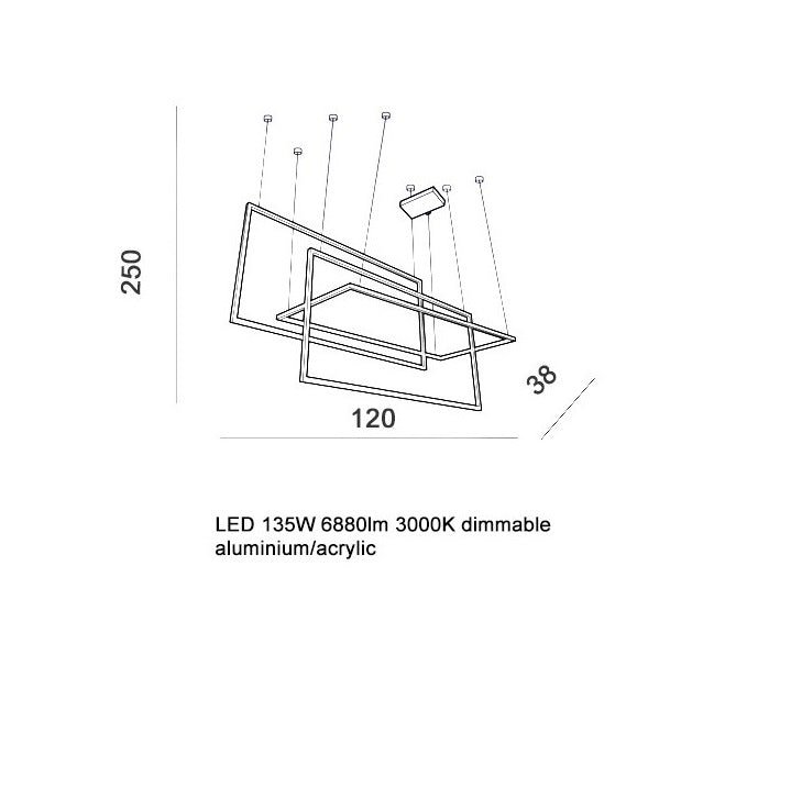 Lampa suspendata dimabila AXES 120CM