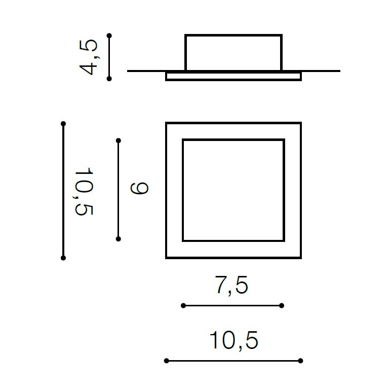 Spot incastrat MINORKA ALB/ALB