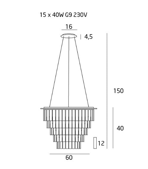 Lampa suspendata MONIQ Ø 60 cm