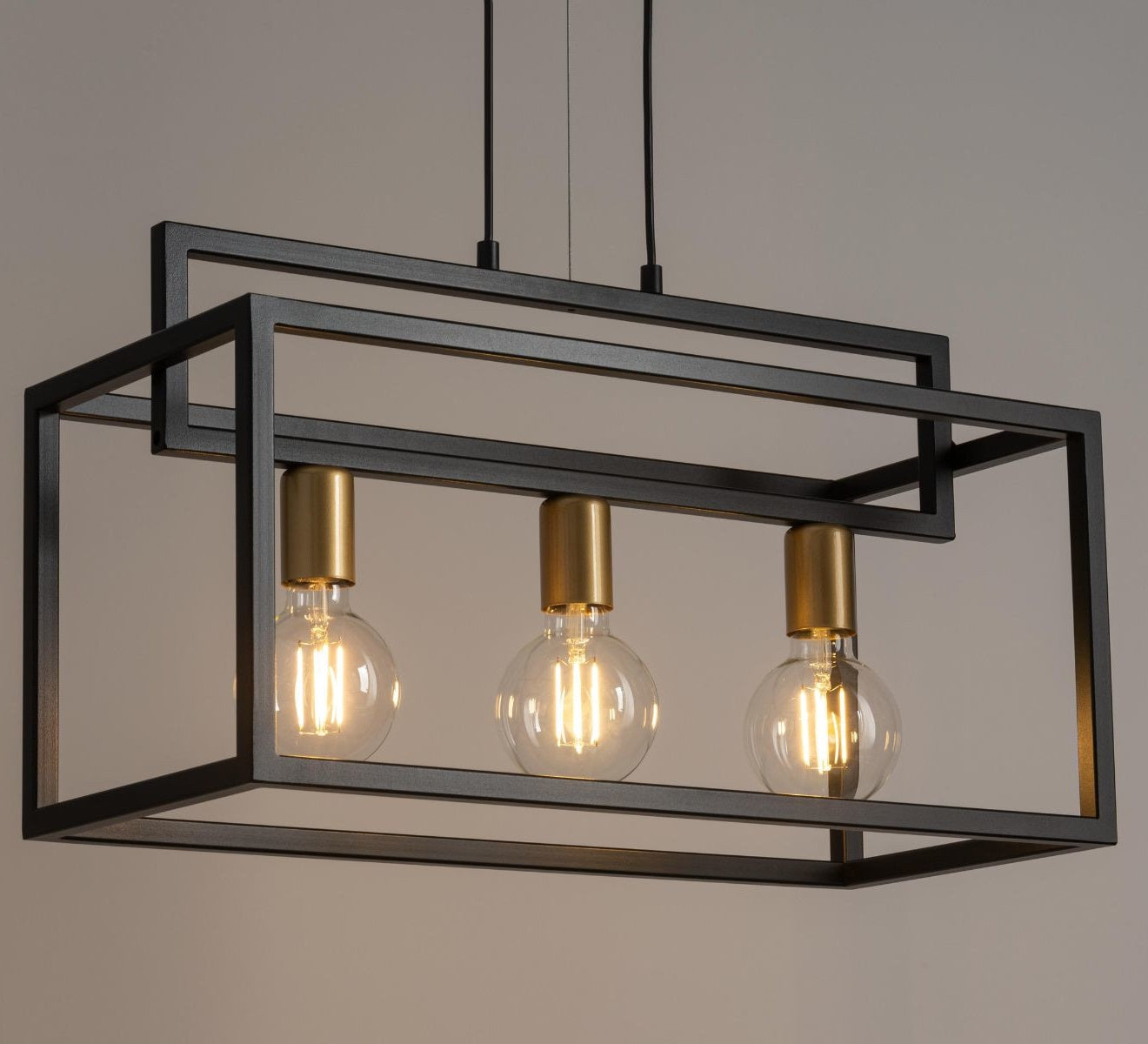 Lampa suspendata MONTANA L3-Negru / Gold