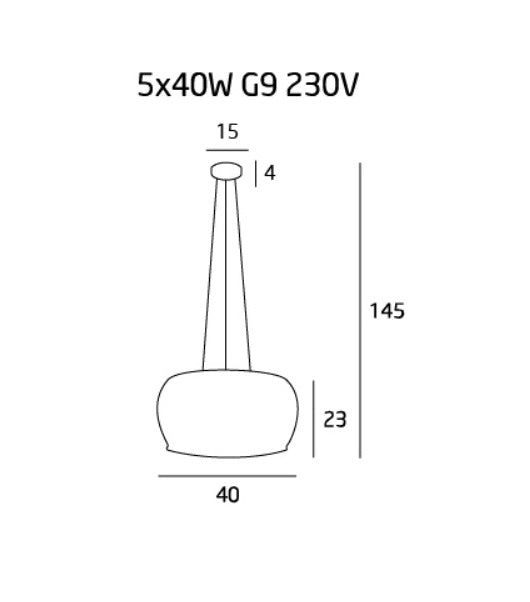 Lampa suspendata MOONS Ø 40 cm