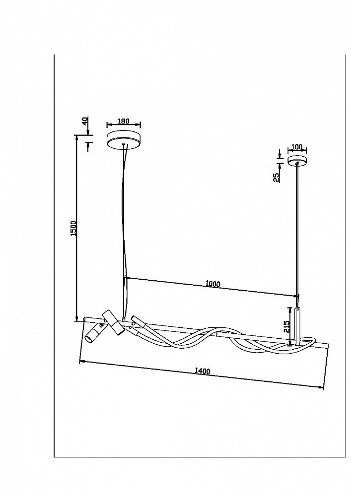 Lampa suspendata TORASO 42W