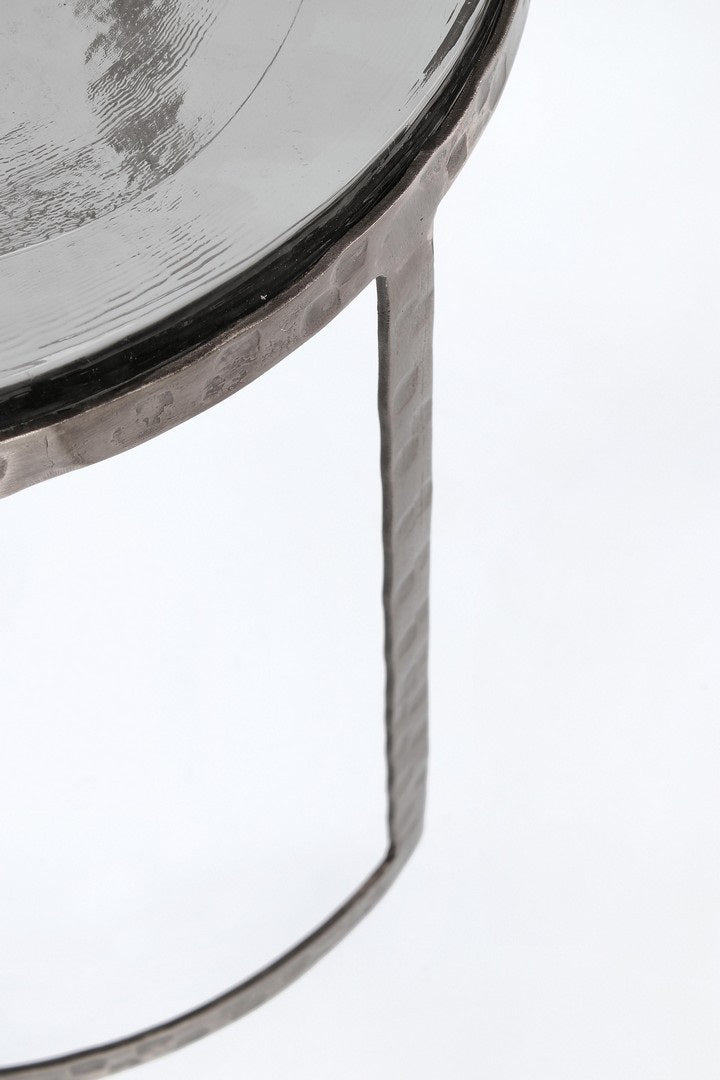 Set 2 masute de cafea NORELA NICKEL Ø39x36/46x45 CM