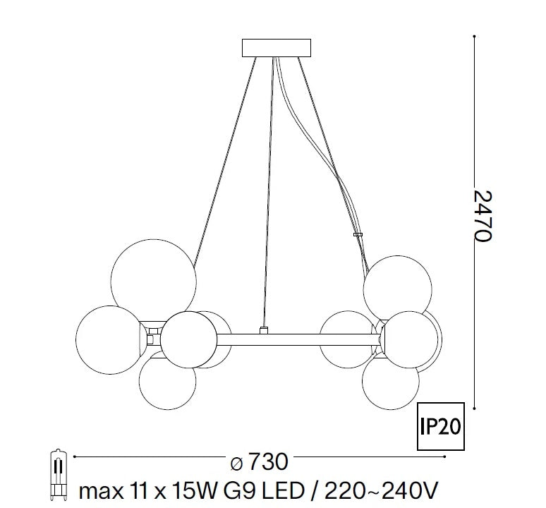 Lampa suspendata OSVALD ROUND L11