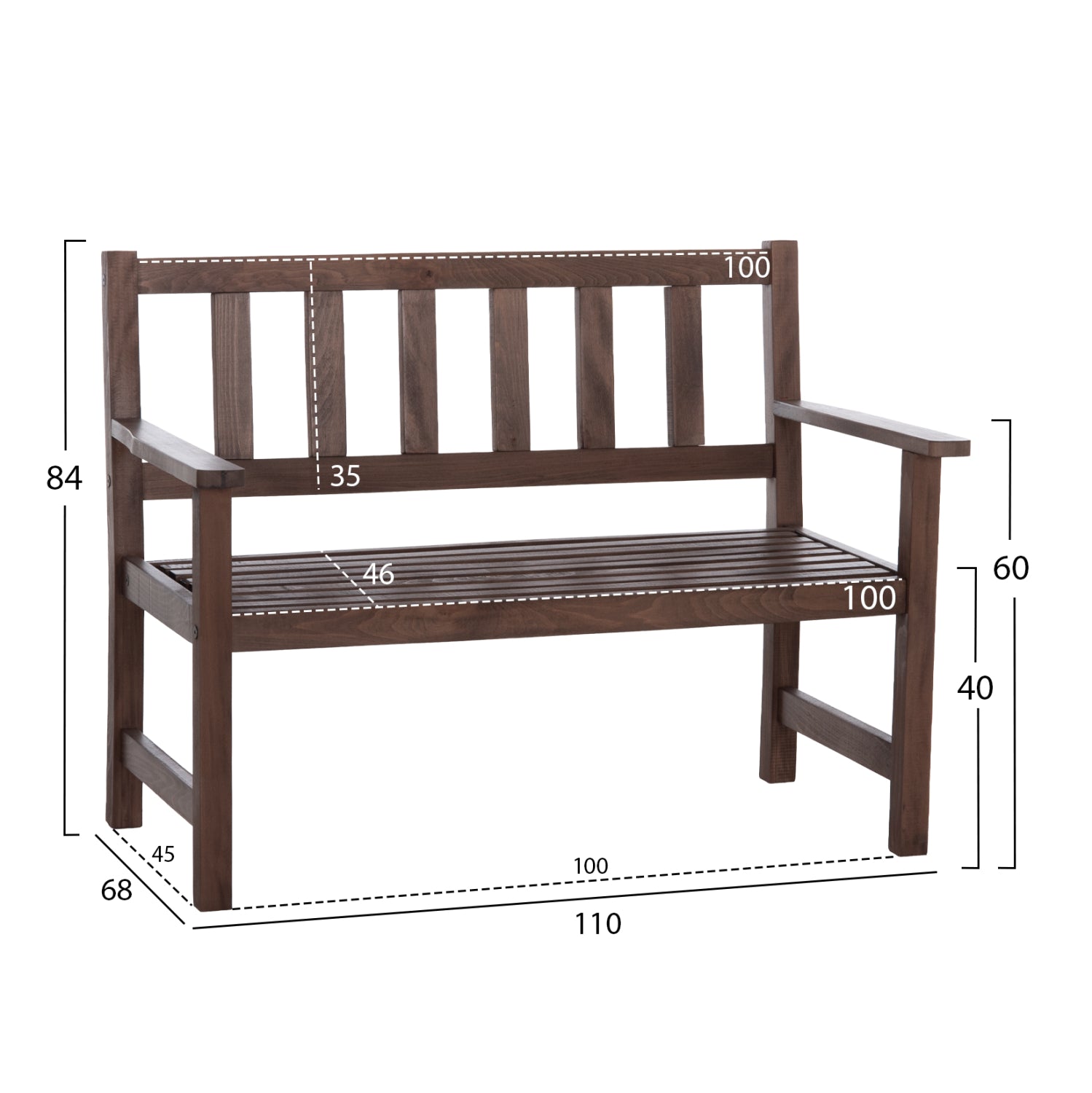 Canapea 2 locuri ALENO 110 CM