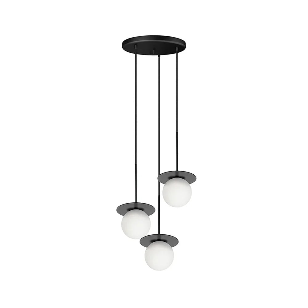 Lampă suspendată VARNEL B 3P — Negru
