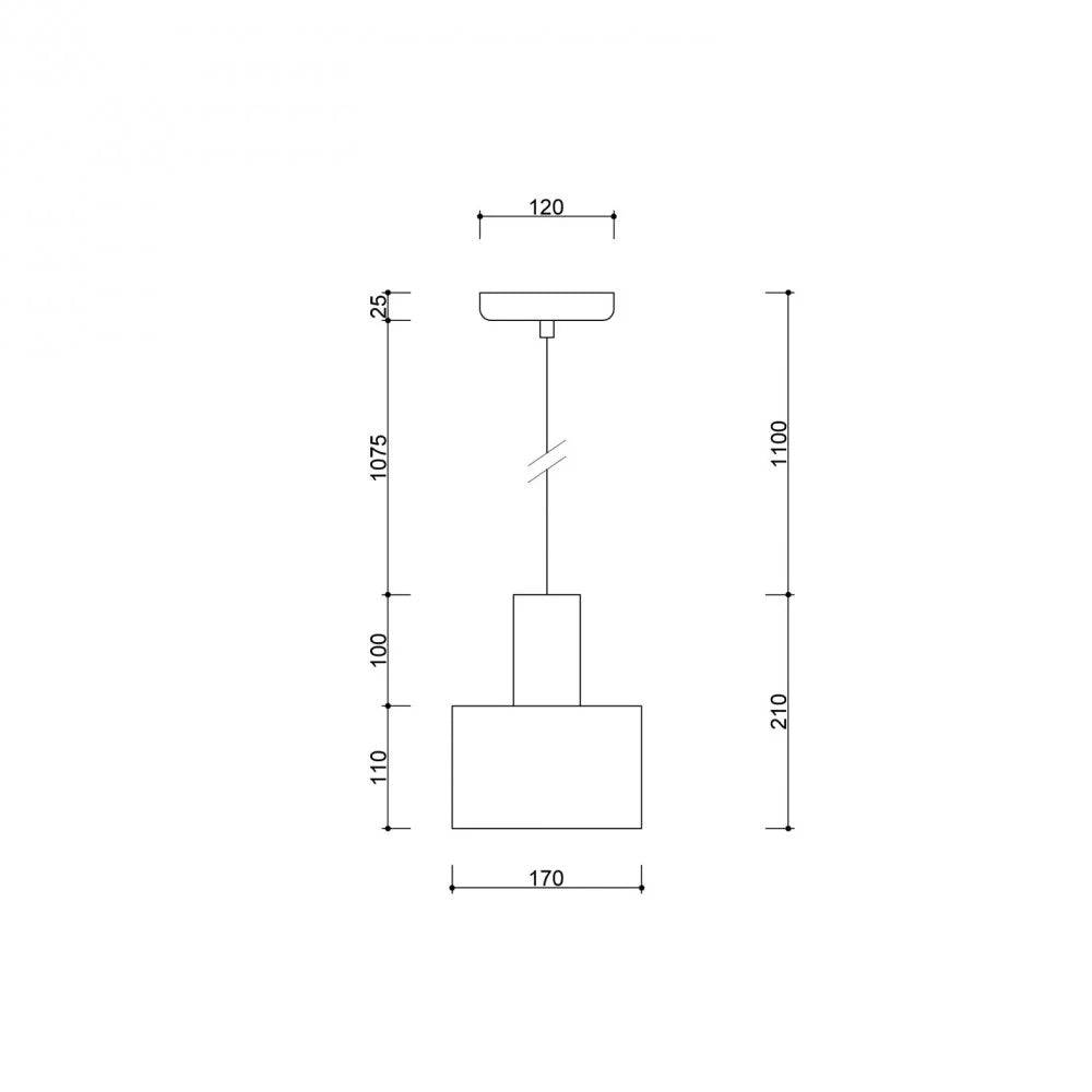 Lampă suspendată ELVIK 1 — Alb