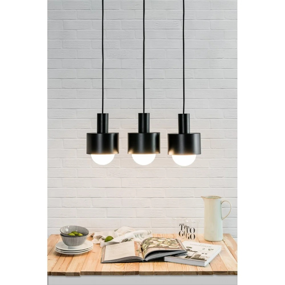 Lampă suspendată ELVIK 3L — Negru