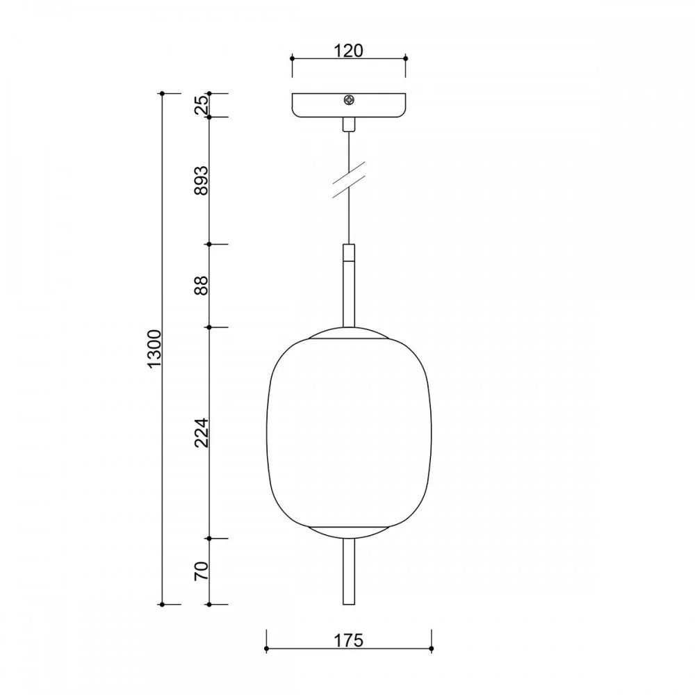 Lampă suspendată EIRVEN-MINI IP44 — Negru
