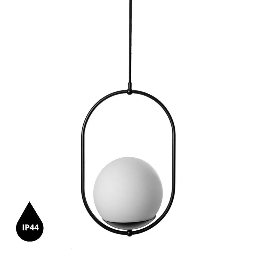 Lampă suspendată KAVEN B IP44 — Negru